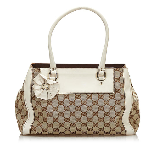 Gucci GG Canvas Trophy Tote (SHG-35223)