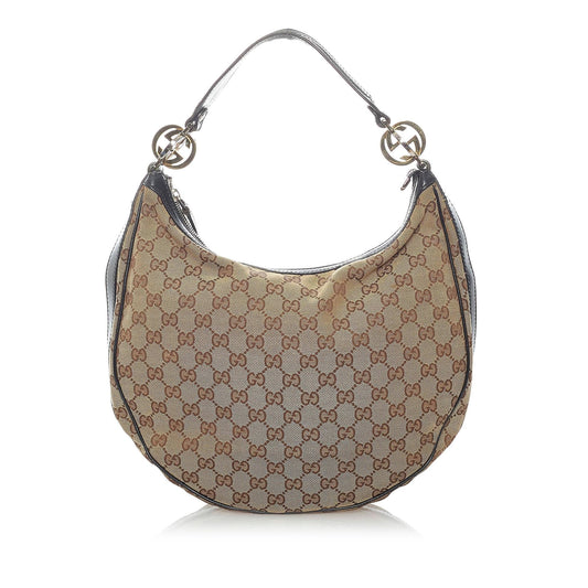 Gucci GG Canvas Twins Hobo Bag (SHG-30916)