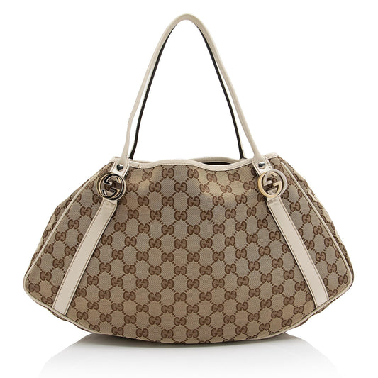 Gucci GG Canvas Twins Medium Tote (SHF-23269)