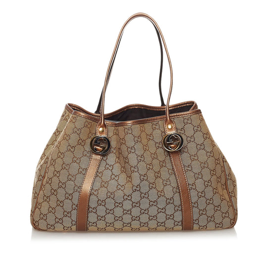 Gucci GG Canvas Twins Tote Bag (SHG-32529)