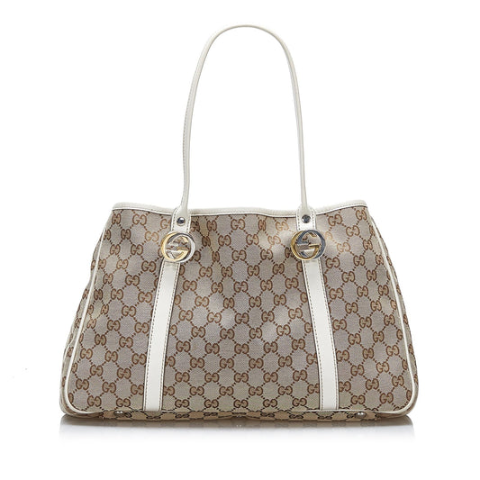 Gucci GG Canvas Twins Tote (SHG-gu3wR2)