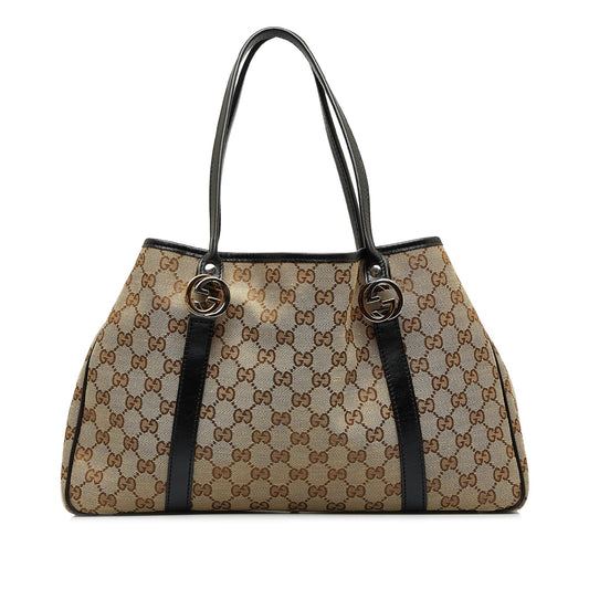 Gucci GG Canvas Twins Tote (SHG-PAjHq3)