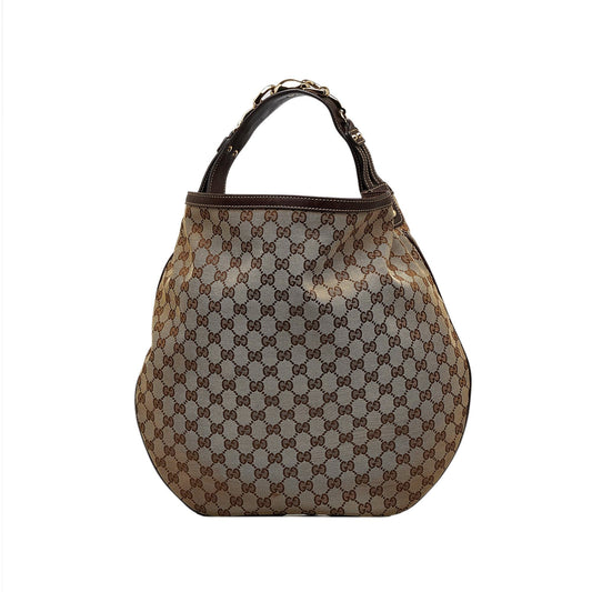 Gucci GG Canvas Wave Hobo Bag (SHG-LhwmxY)