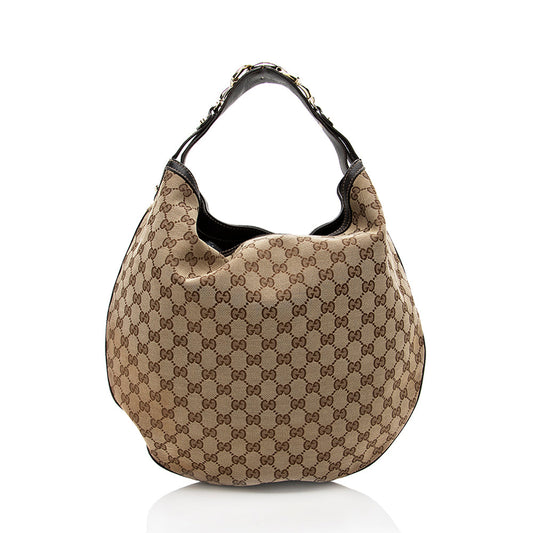 Gucci Leather Canvas Shoulder Bag