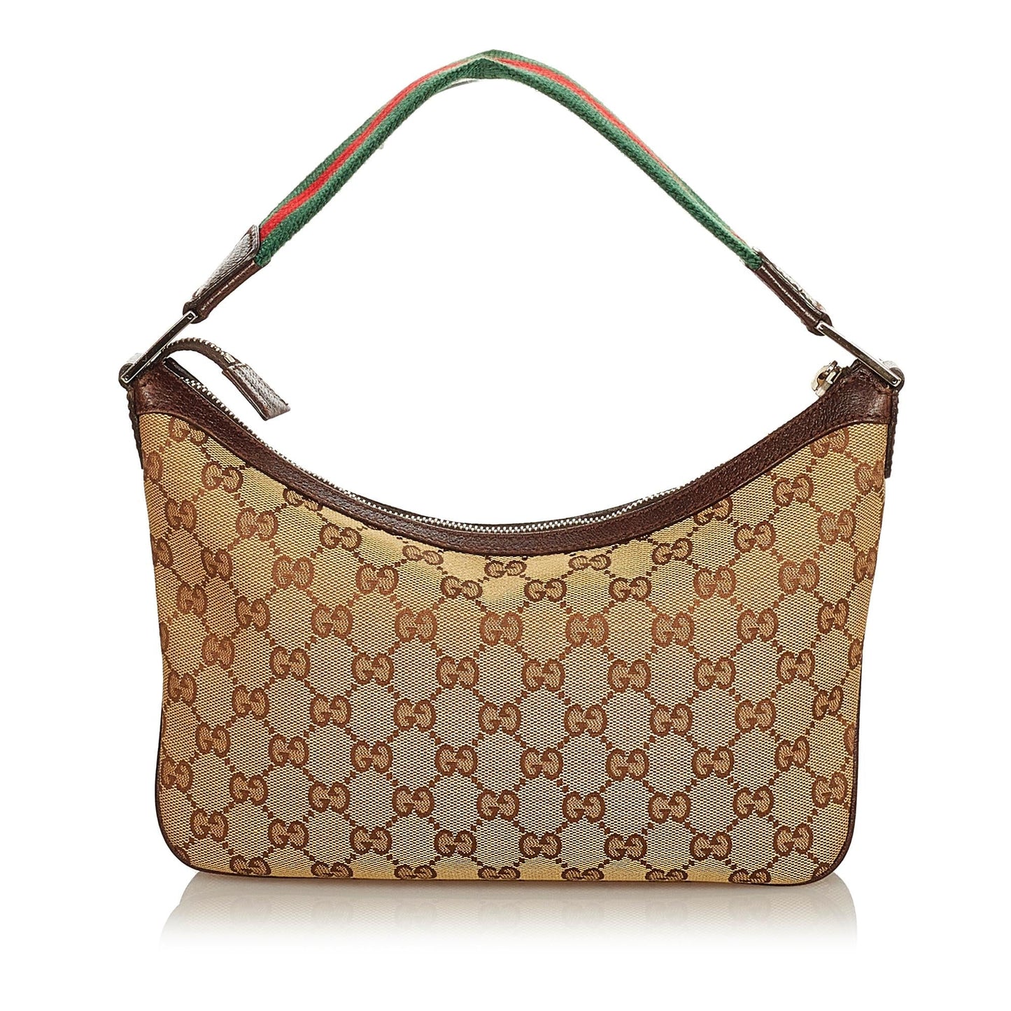 Gucci GG Canvas Web Baguette (SHG-31850)