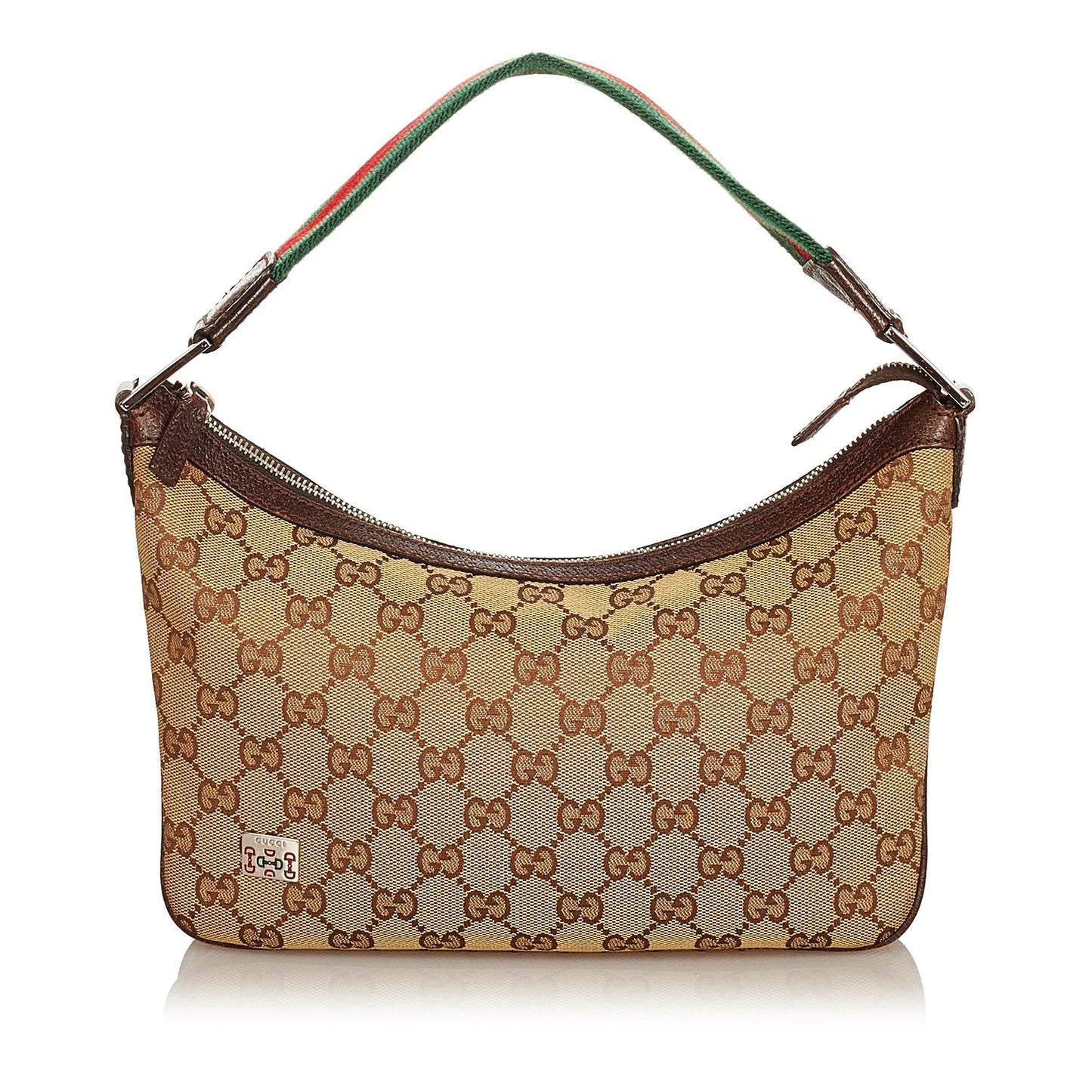 Gucci GG Canvas Web Baguette (SHG-31850)