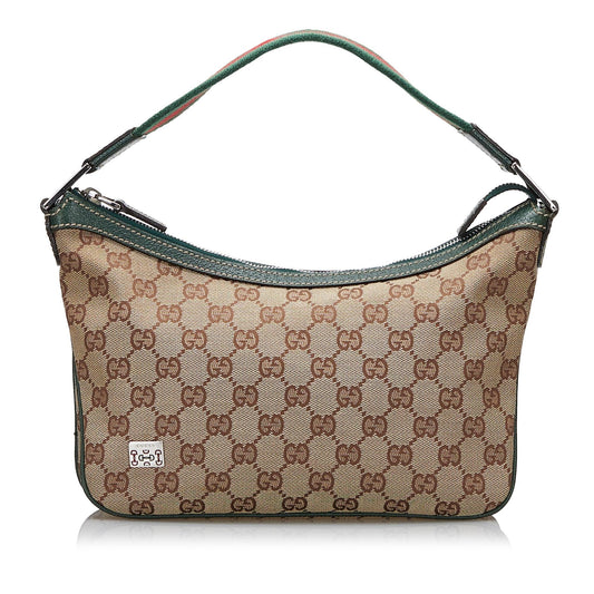 Gucci GG Canvas Web Baguette (SHG-zCaOiu)