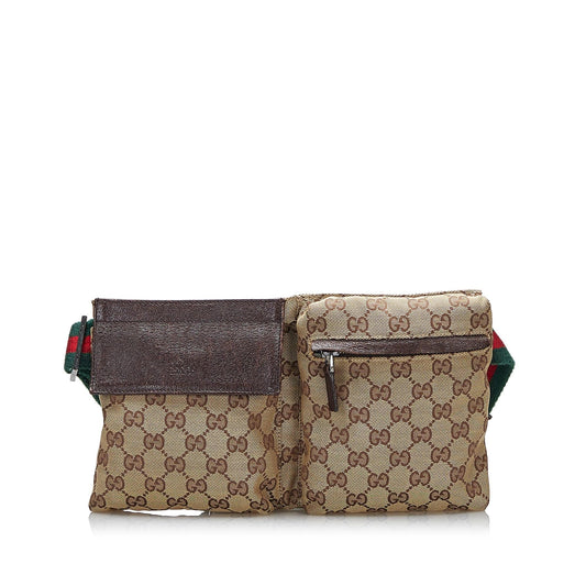Gucci GG Canvas Web Belt Bag (SHG-6Kyxfy)