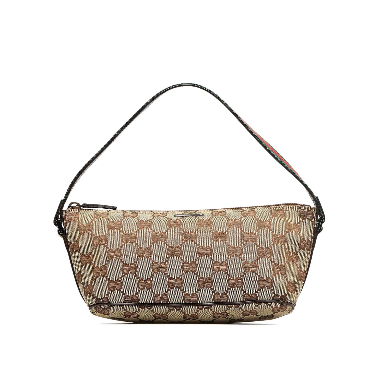 Gucci GG Canvas Web Boat Baguette (SHG-9aJiNR)