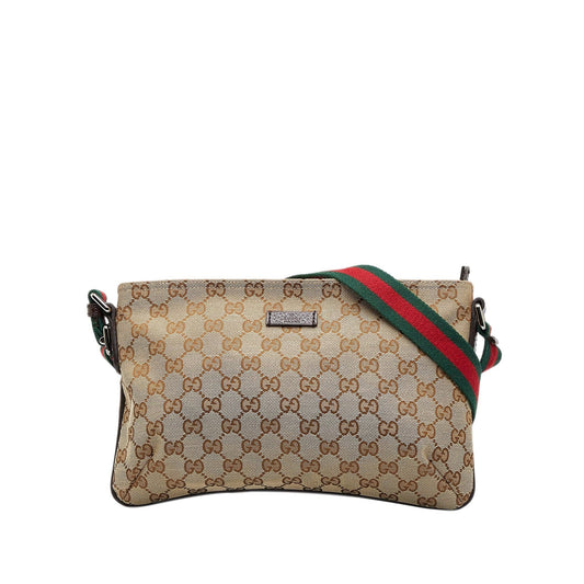 Gucci GG Canvas Web Crossbody (SHG-jpONI7)