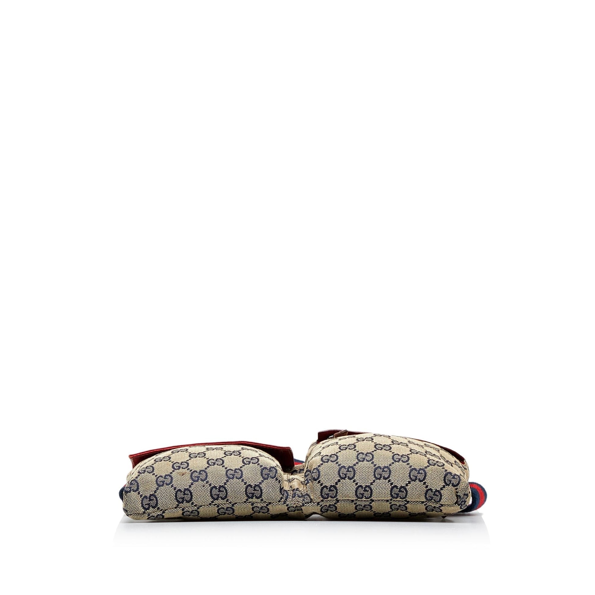 Gucci GG Canvas Web Double Pocket Belt Bag (SHG-HxqmuT)