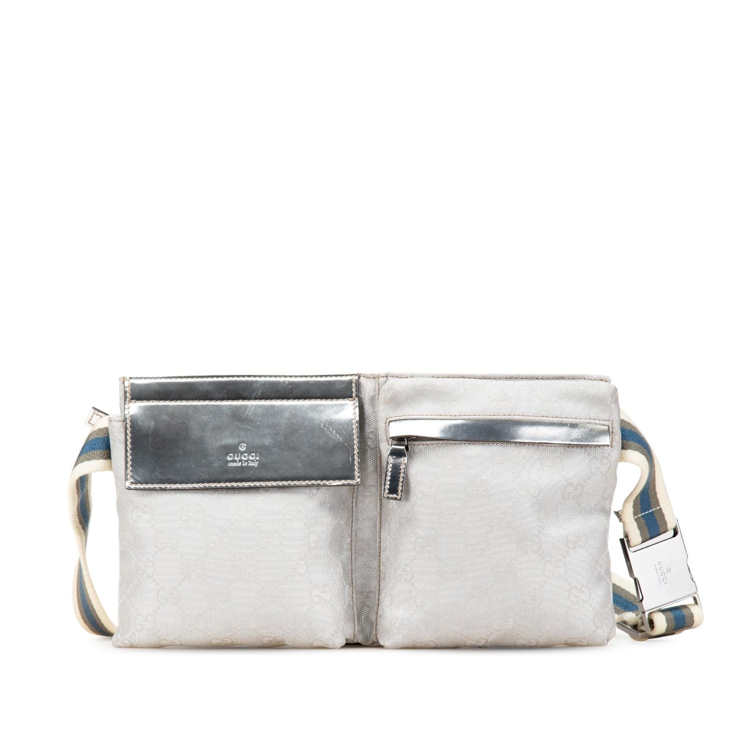 Gucci GG Canvas Web Double Pocket Belt Bag