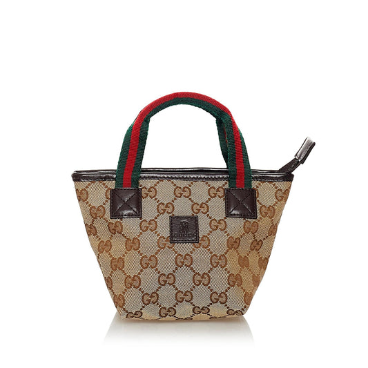 Gucci GG Canvas Web Handbag (SHG-34116)