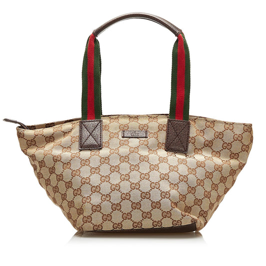 Gucci GG Canvas Web Handbag (SHG-35590)
