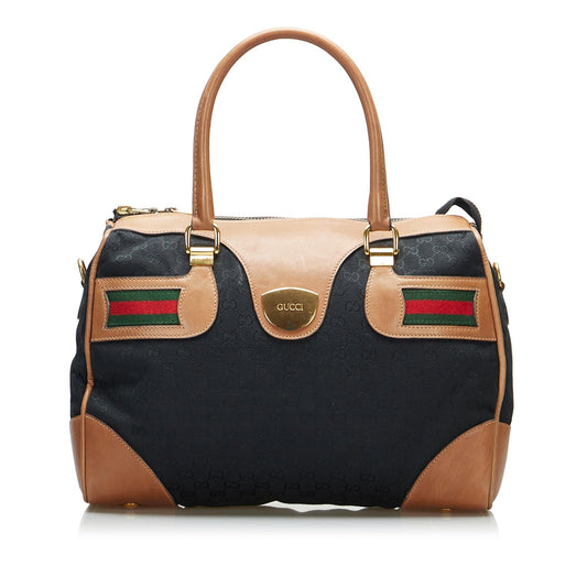 Gucci GG Canvas Web Handbag (SHG-k9W5m6)