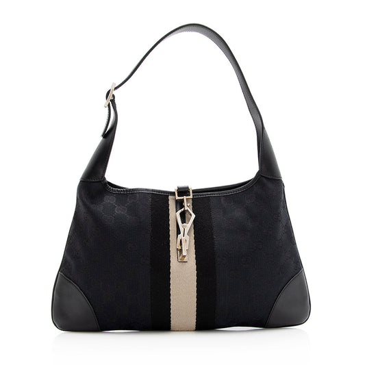 Gucci GG Canvas Web Jackie Shoulder Bag (SHF-20540)