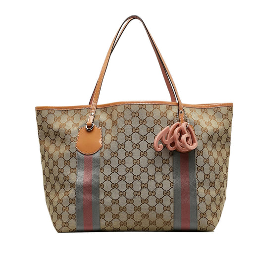 Gucci GG Canvas Web Jolie Tote Bag (SHG-aU8HGJ)