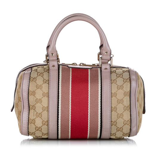 Gucci GG Canvas Web Joy Satchel (SHG-23395)