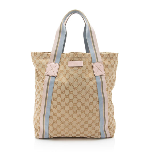 Gucci GG Canvas Web Original Tote (SHF-cmFwNe)