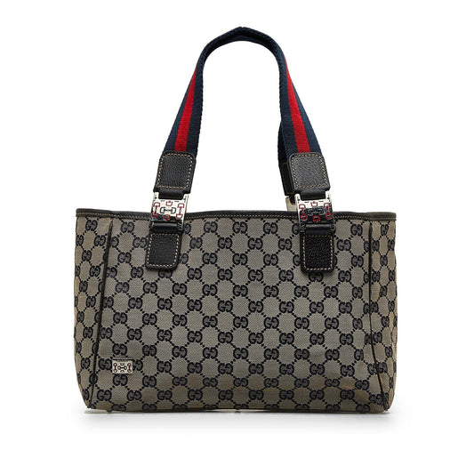 Gucci GG Canvas Web Pop Tote (SHG-nSmaB0)