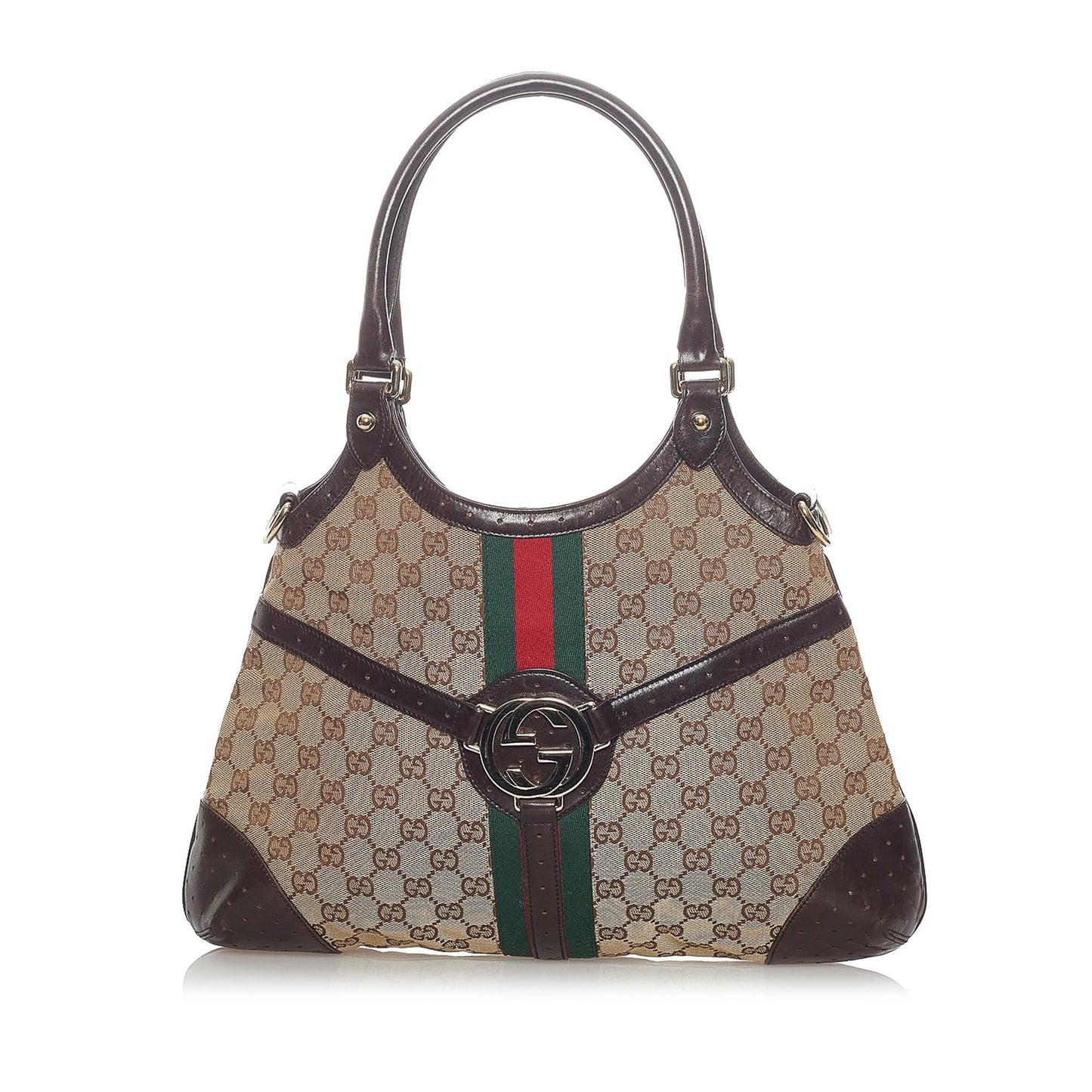Gucci GG Canvas Web Reins Shoulder Bag (SHG-31573)
