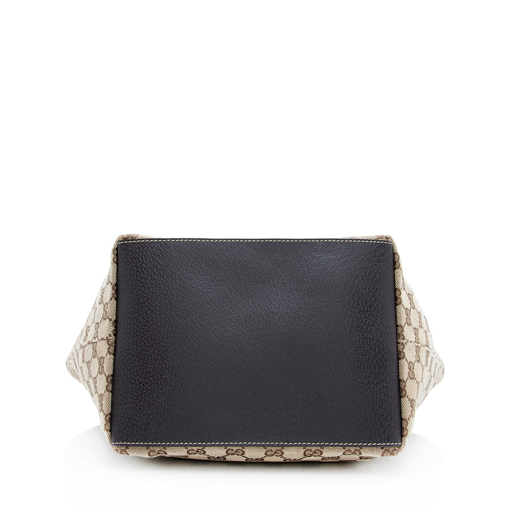 Gucci Web Leather Canvas Tote Style 5