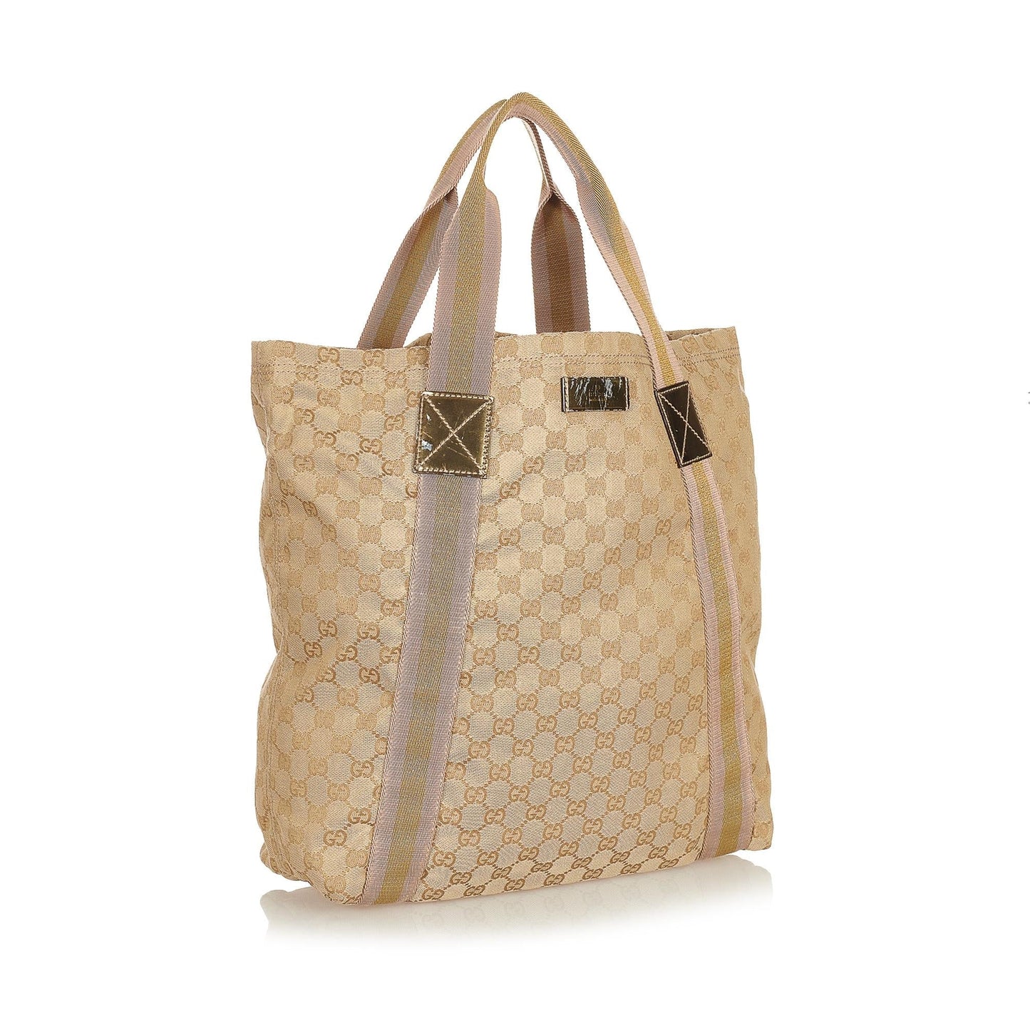 Gucci GG Canvas Web Tote Bag (SHG-33942)