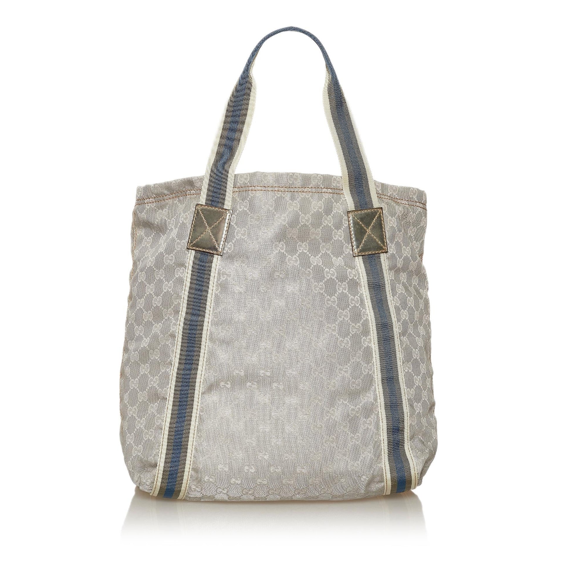 Gucci GG Canvas Web Tote Bag (SHG-36181)