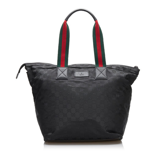 Gucci GG Canvas Web Tote (SHG-35229)
