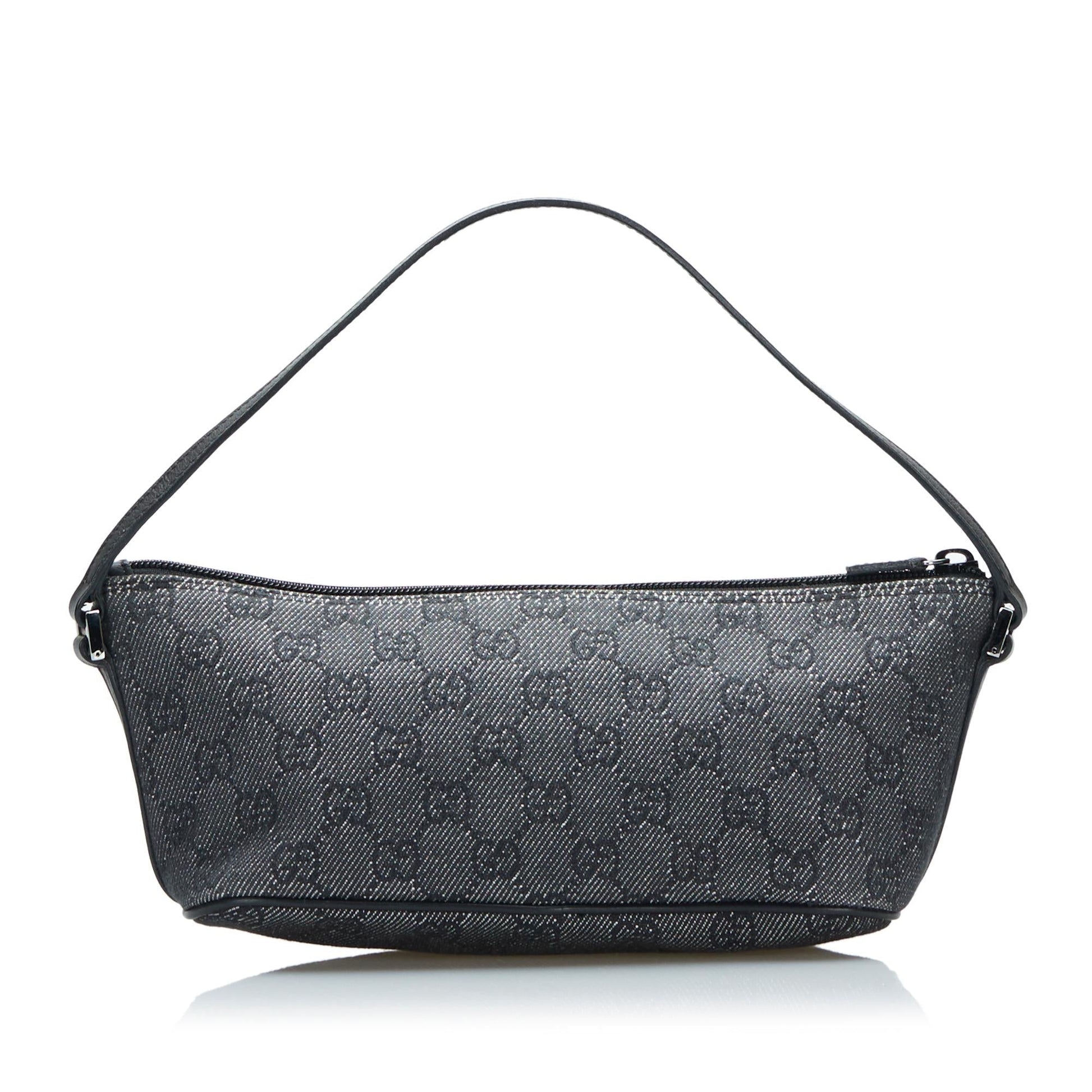 Gucci GG Denim Boat Baguette (SHG-CGZkjD)