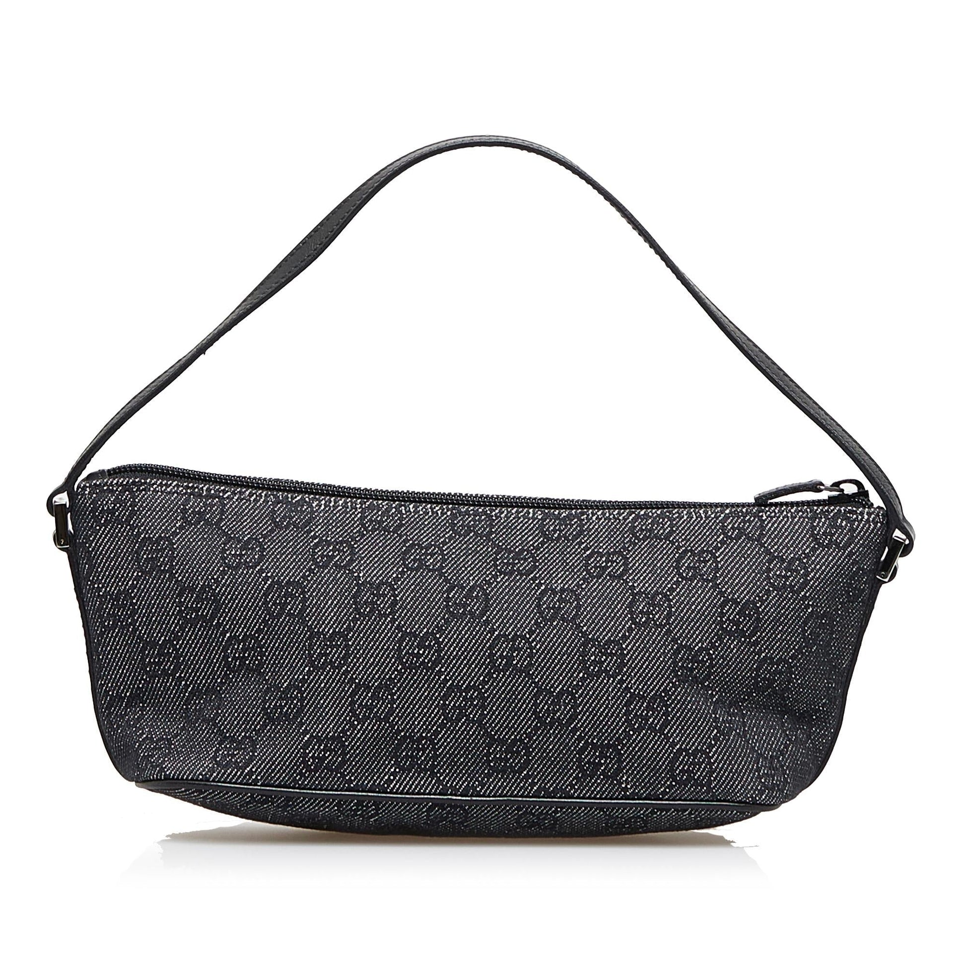 Gucci GG Denim Boat Baguette (SHG-2yQjKr)
