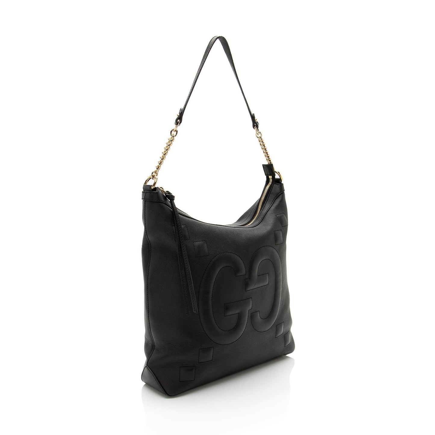 Gucci GG Embossed Calfskin Apollo Shoulder Bag