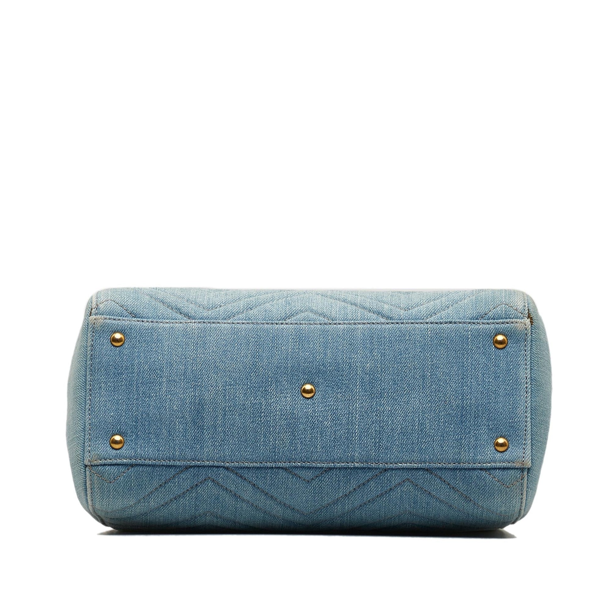 Gucci GG Marmont Denim Satchel (SHG-i403pj)