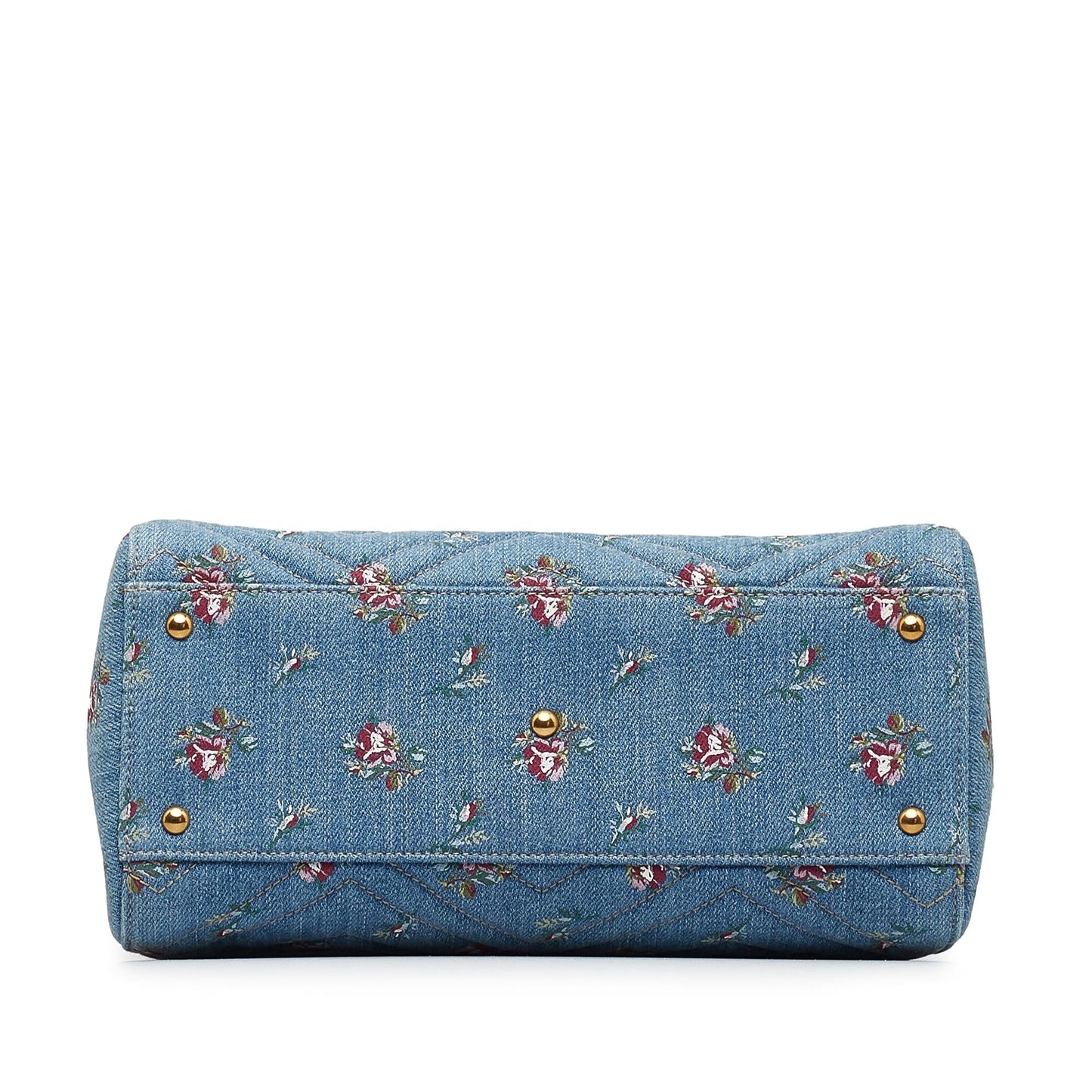 Gucci GG Marmont Flora Denim Satchel (SHG-dKHQjj)