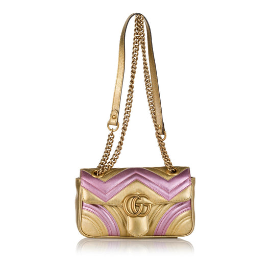 Gucci GG Marmont Leather Crossbody Bag (SHG-34107)