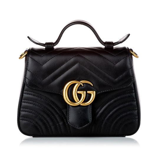 Gucci GG Marmont Leather Satchel (SHG-30460)
