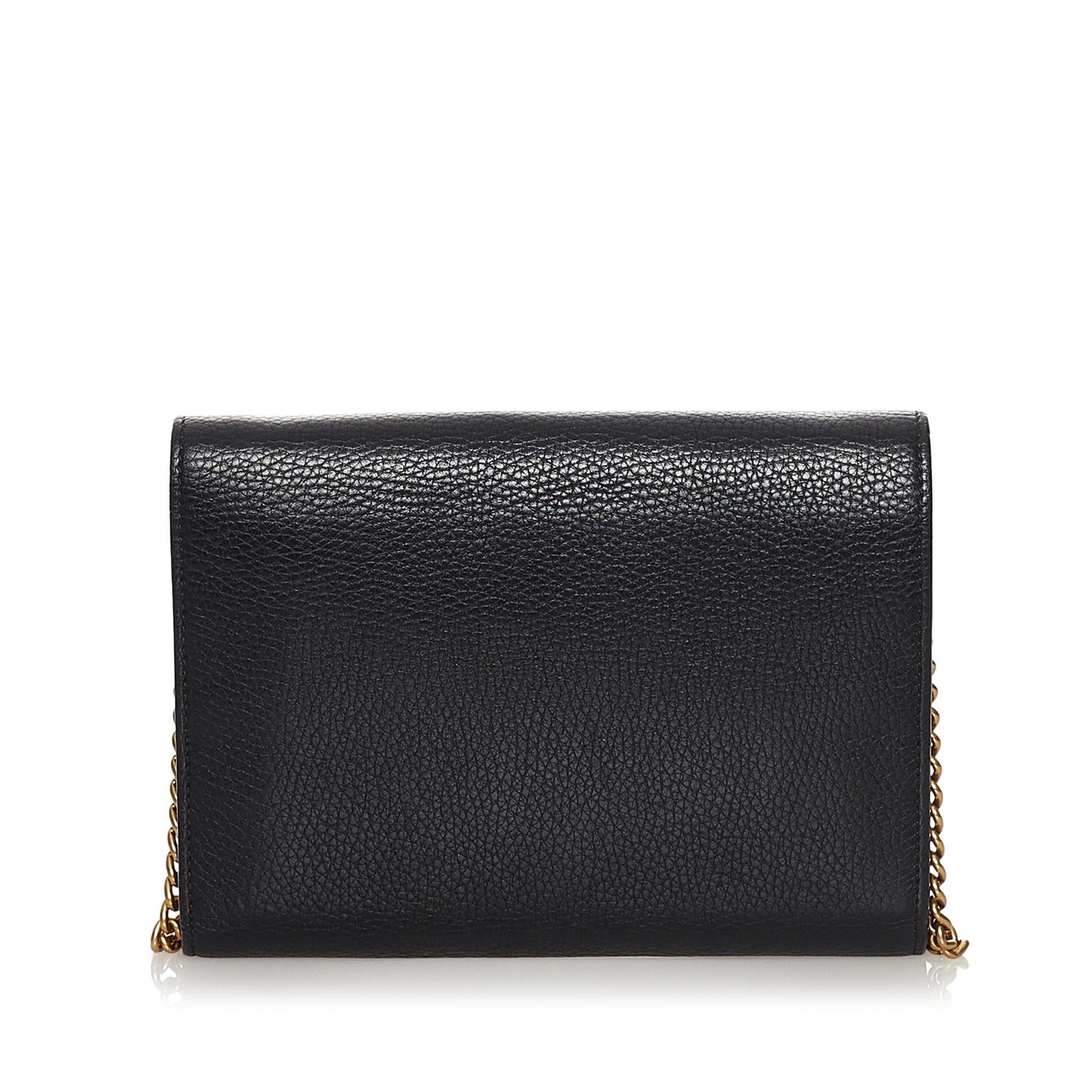 Gucci GG Marmont Leather Wallet on Chain (SHG-33733)
