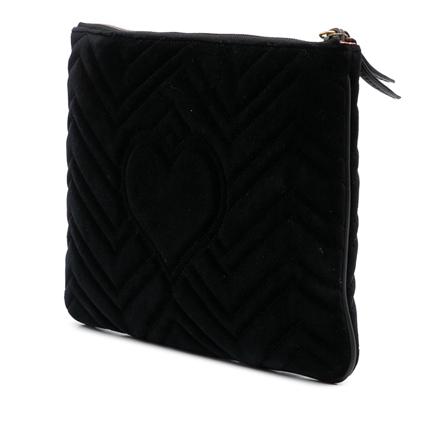 Gucci GG Marmont Matelasse Velvet Clutch