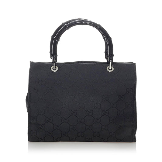 Gucci GG Nylon Bamboo Satchel (SHG-30579)