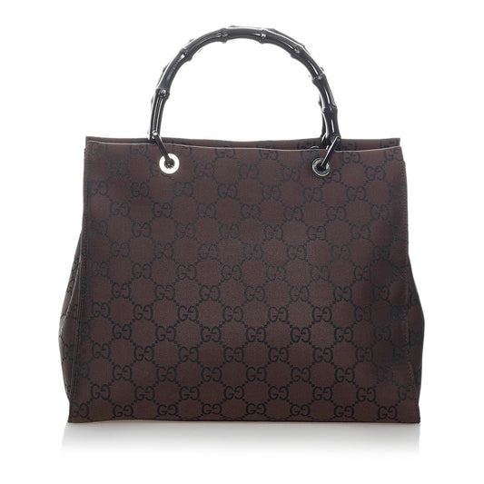 Gucci GG Nylon Bamboo Tote Bag (SHG-32804)