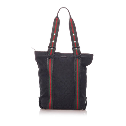 Gucci GG Nylon Web Tote Bag (SHG-29033)