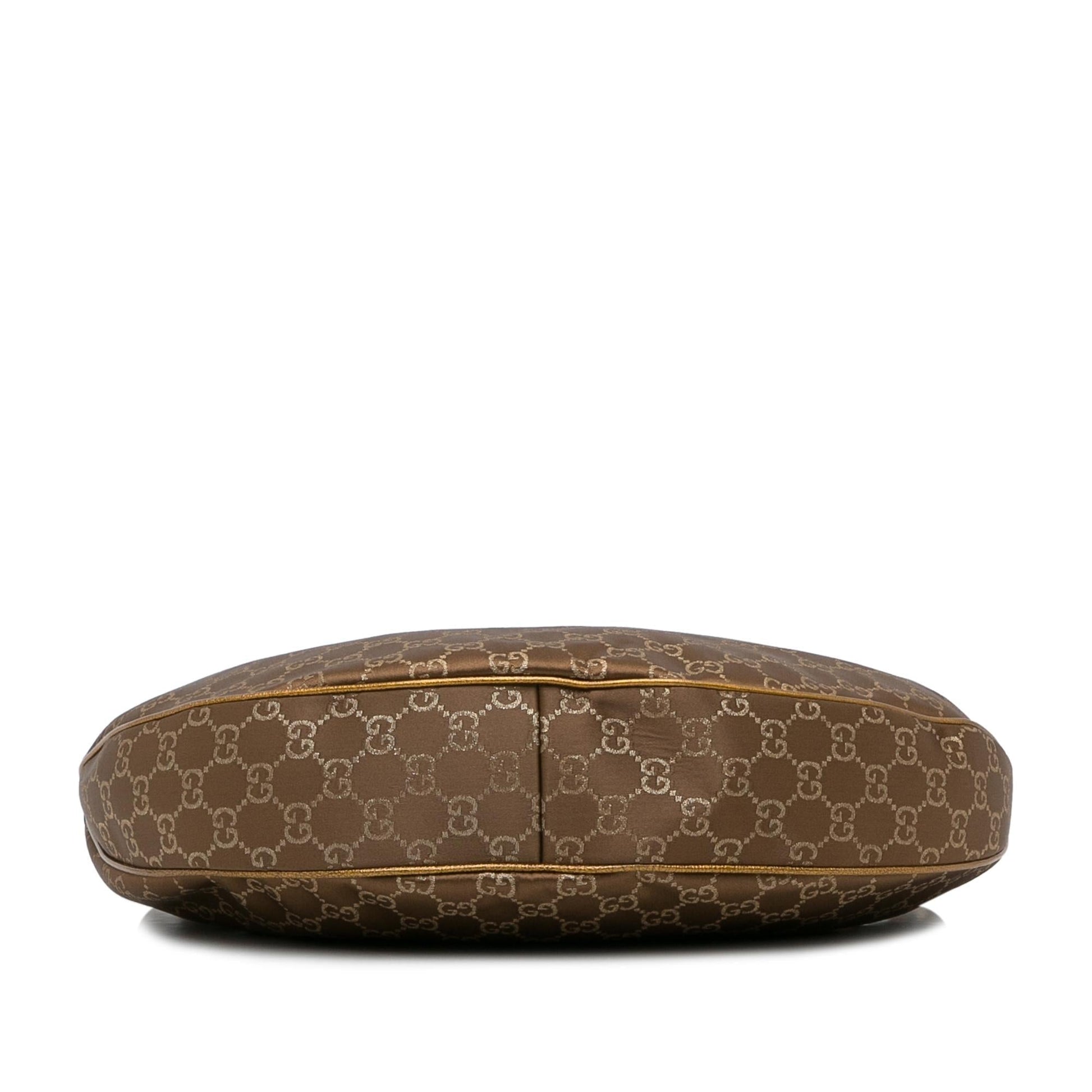 Gucci GG Satin Half Moon Hobo Bag (SHG-f8SFVJ)