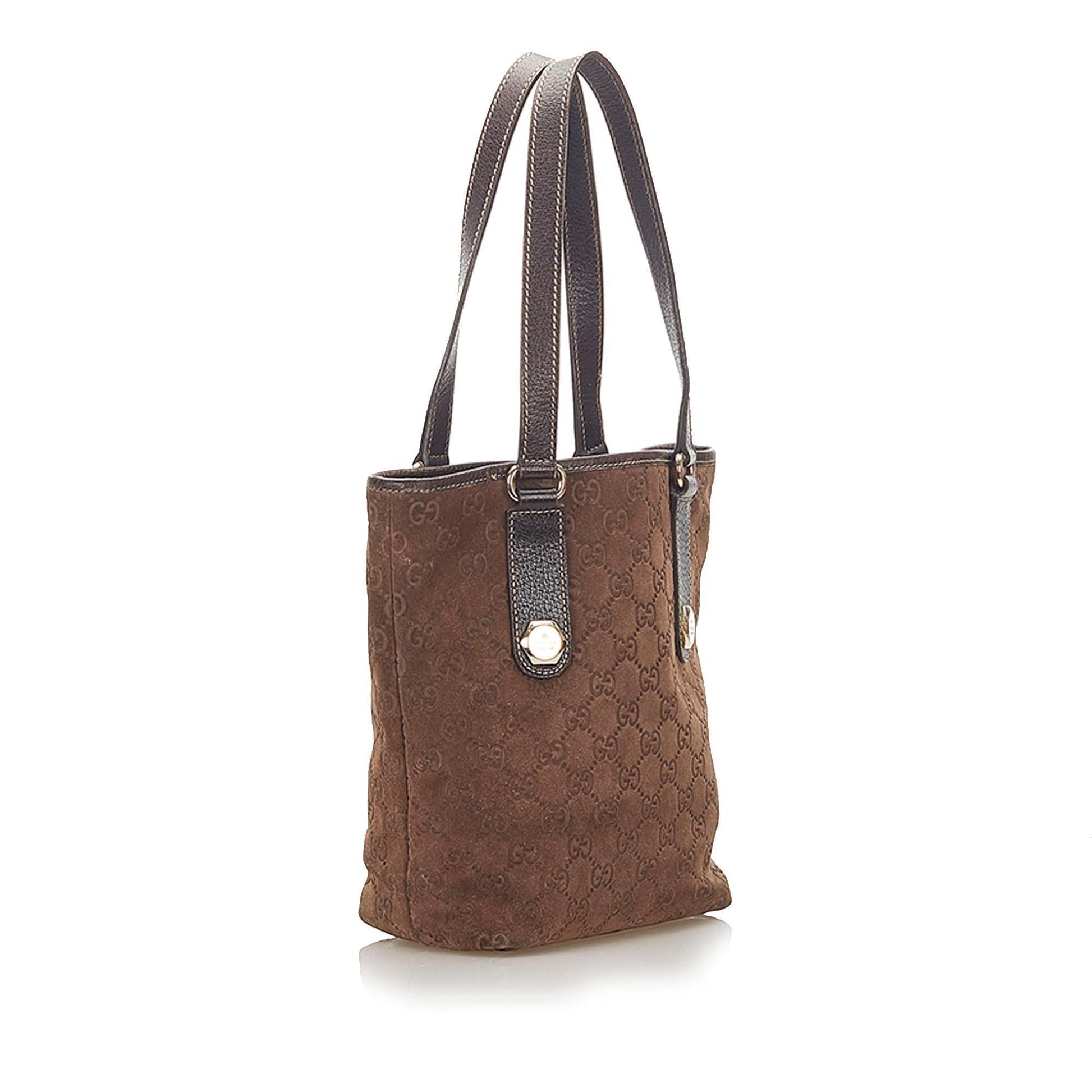 Gucci Suede Monogram Tote