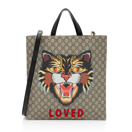 Gucci GG Supreme Angry Cat Tote