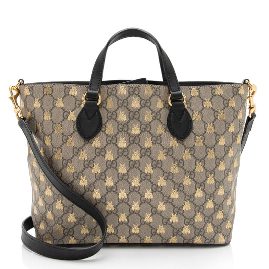 Gucci GG Supreme Bee Soft Small Tote (SHF-tdpAEz)