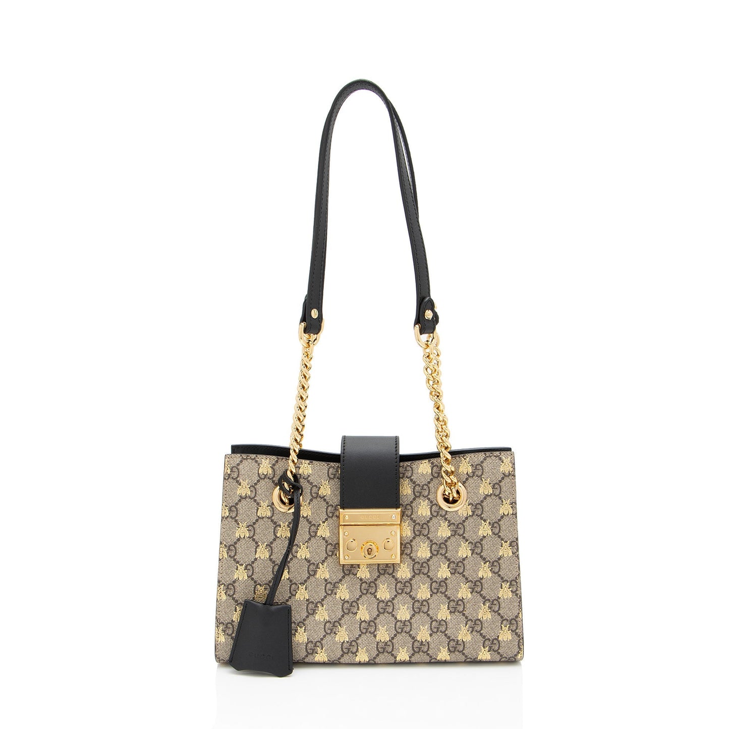 Gucci GG Supreme Bees Padlock Small Tote (SHF-FL3A48)