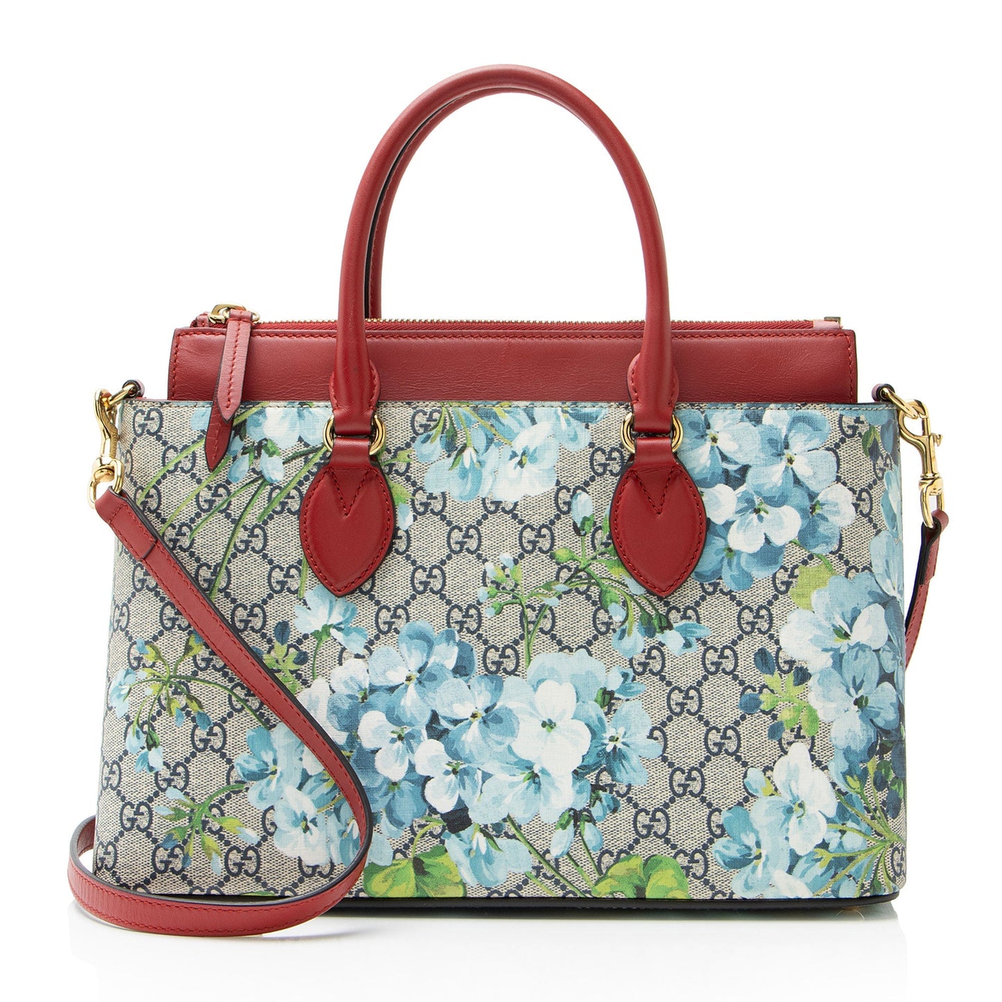 Gucci GG Supreme Blooms Medium Zip Tote