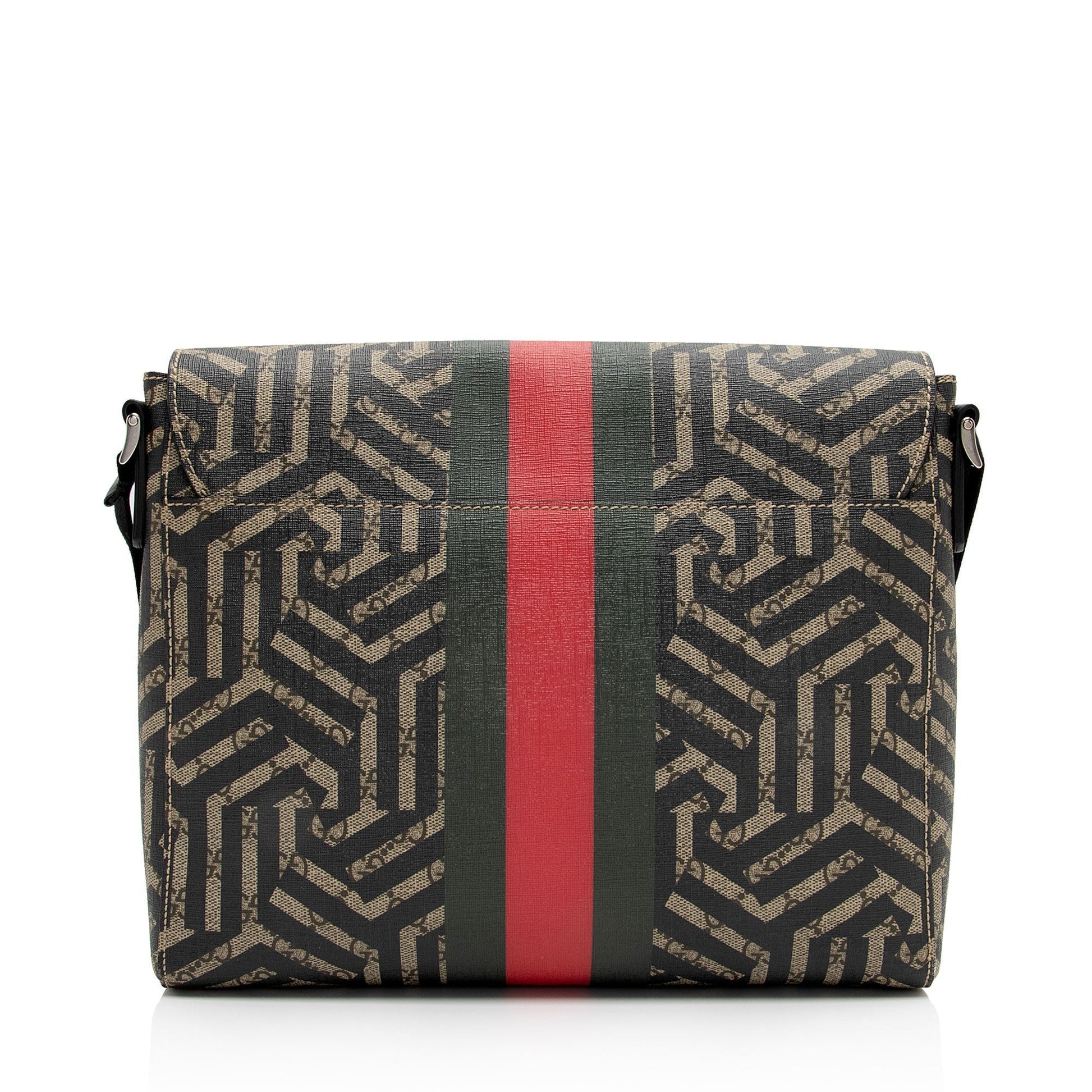Gucci Nylon Leather Canvas Shoulder Bag