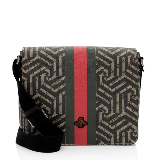 Gucci Nylon Leather Canvas Shoulder Bag