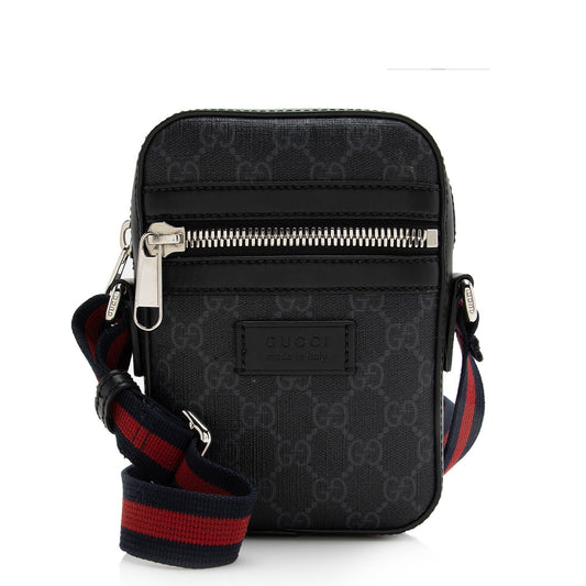 Gucci GG Supreme Leather Canvas Shoulder Bag Style 10